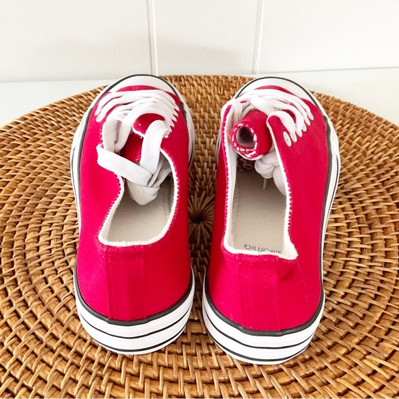 C&C California Canvas Low Rise Platform Sneaker Red Women's Size 6M - Picture 2 of 6